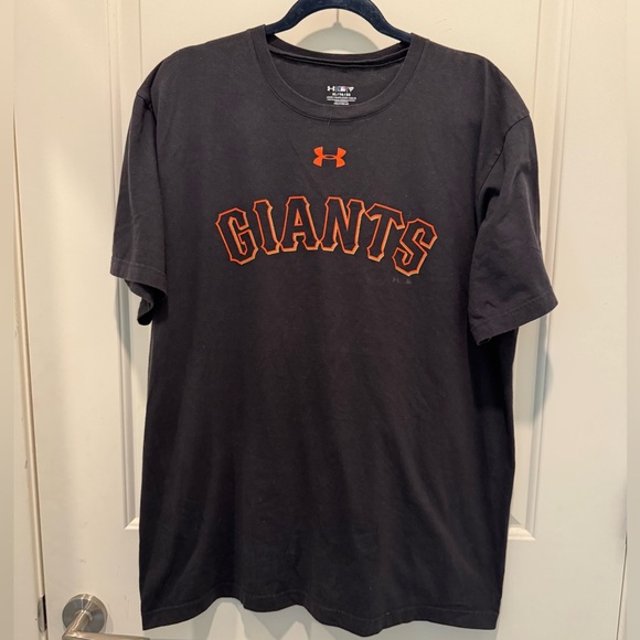 UNDER ARMOUR San Francisco  Giants Baseball Black T  Shirt Size XL - Picture 1 of 7